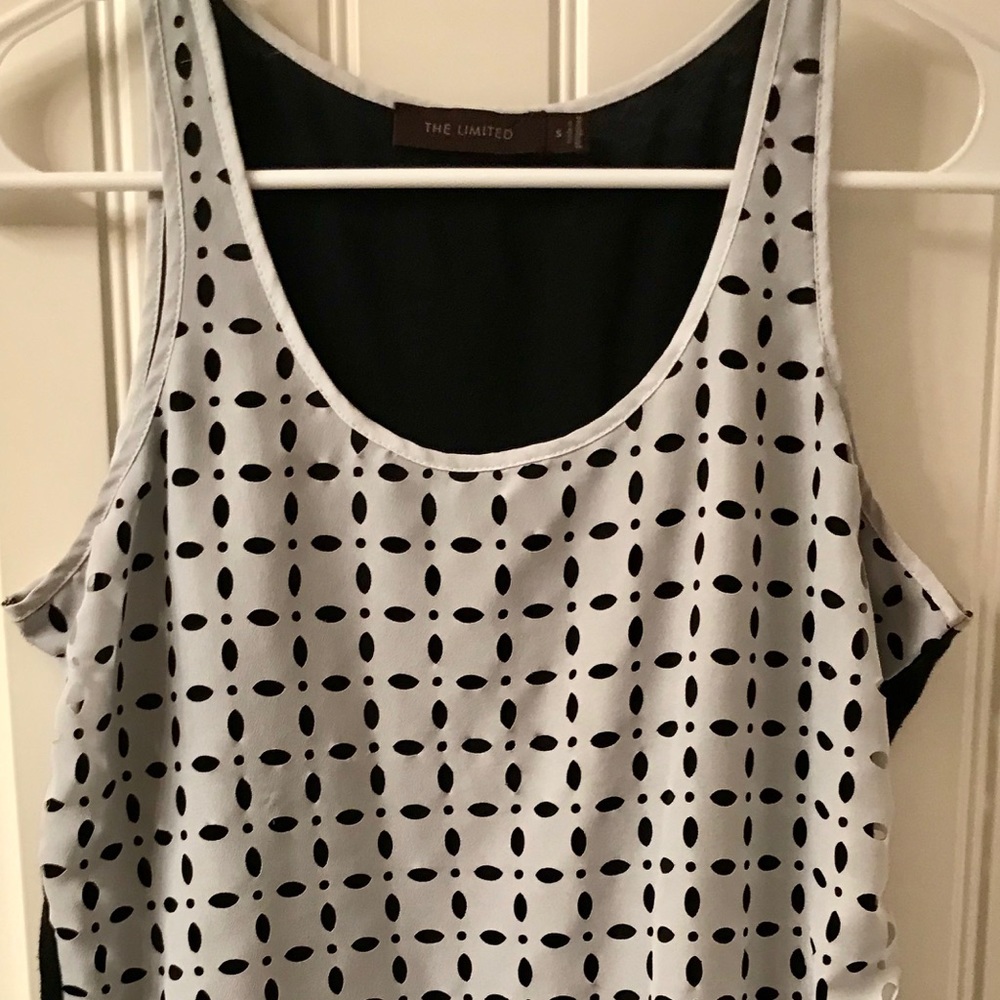 The Limited Black and white daisy tank top